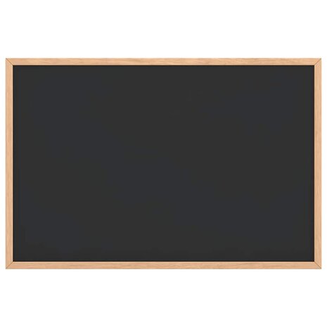 Krijtbord met massief grenenhouten frame zwart 60x40 cm 3