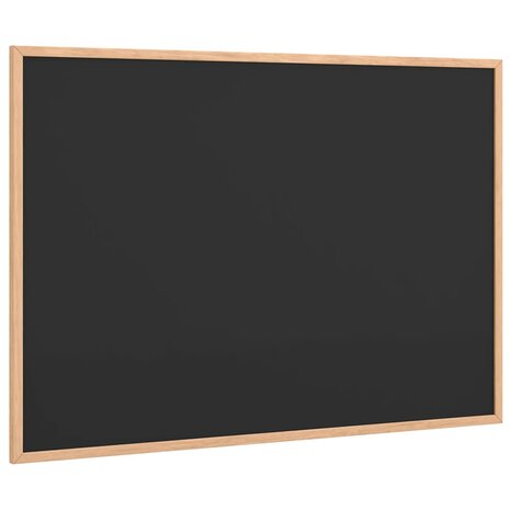 Krijtbord met massief grenenhouten frame zwart 80x55 cm 2