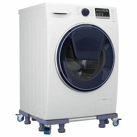 Wasmachineverhoger  Grijs 66 x 66 x 12 cm Roestvrij staal 3