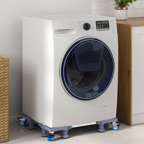 Wasmachineverhoger  Grijs 67 x 67 x 12 cm Roestvrij staal 1