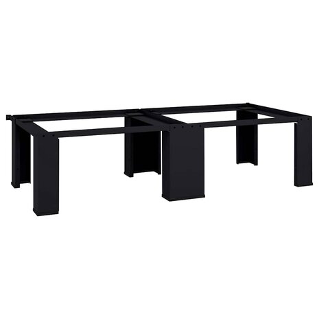 Wasmachineverhoger 2 pcs Zwart 127 x 54,5 x 32,5 cm Staal 1