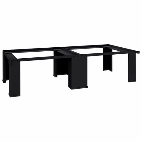 Wasmachineverhoger 2 pcs Zwart 127 x 54,5 x 32,5 cm Staal 4