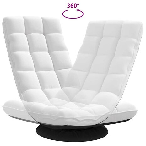 Vloerstoel draaibaar 70x51x79 cm stof wit 7