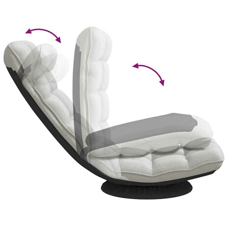 Vloerstoel draaibaar 70x51x79 cm stof wolkengrijs 8