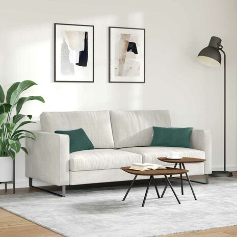 Sofa Kussens 2 stuks Donkergroen 50 x 30 cm Cordstof 4