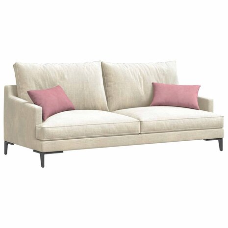 Sofa Kussens 2 stuks Roze 50 x 30 cm Cordstof 3