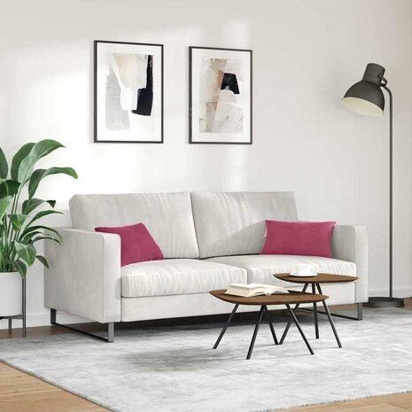 Sofa Kussens 2 stuks Wijnrood 50 x 30 cm Cordstof 4