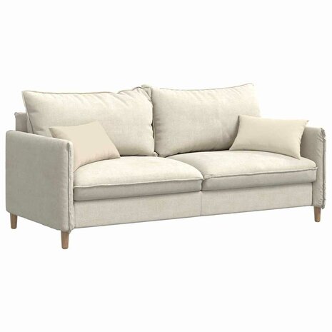 Sofa Kussens 2 stuks Beige 50 x 30 cm Stof 3