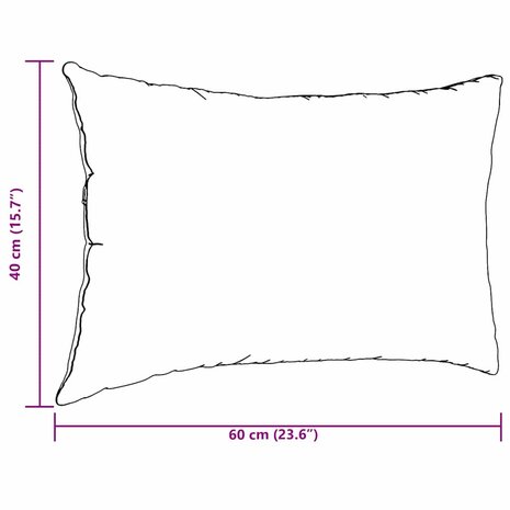 Sofa Kussens 2 pcs Lichtgeel 60 x 40 cm Stof 9