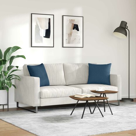 Sofa Kussens 2 pcs Blauw 45 x 45 cm Stof 4
