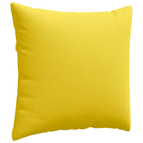 Sofa Kussens 2 pcs Lichtgeel 45 x 45 cm Stof 5