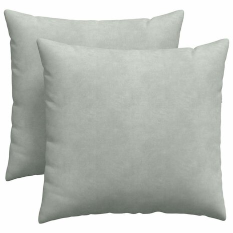 Sofa Kussens 2 stuks Lichtgrijs 45 x 45 cm Cordstof 2