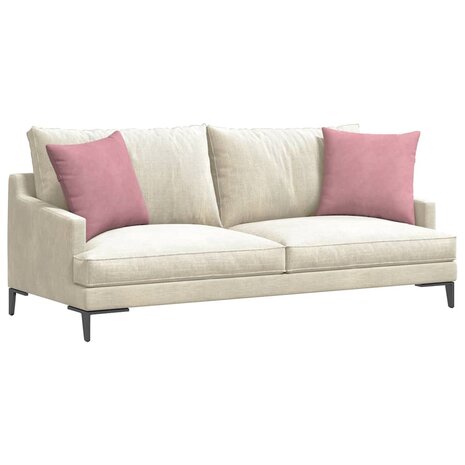 Sofa Kussens 2 stuks Roze 45 x 45 cm Cordstof 3