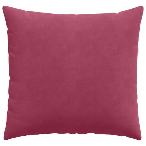 Sofa Kussens 2 stuks Wijnrood 45 x 45 cm Cordstof 6