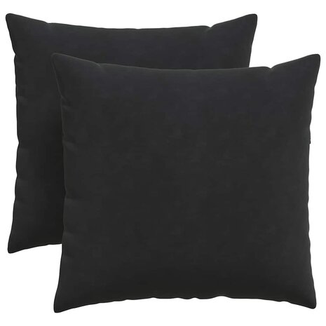 Sofa Kussens 2 stuks Zwart 45 x 45 cm Cordstof 2