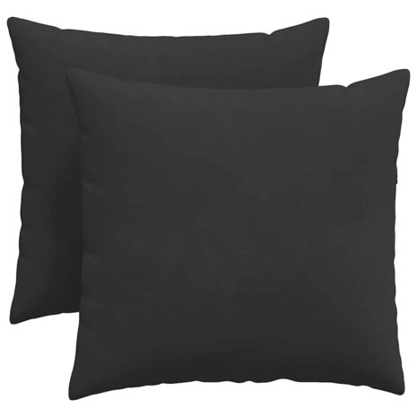 Sofa Kussens 2 stuks Zwart 45 x 45 cm Stof 2