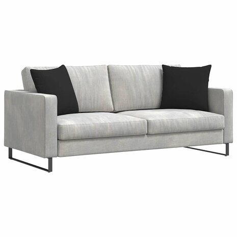 Sofa Kussens 2 stuks Zwart 45 x 45 cm Stof 3