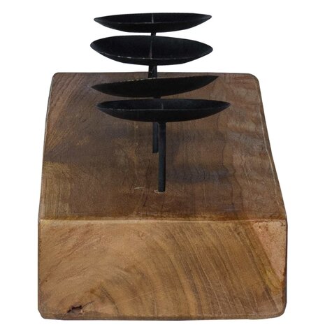 Kaarsenhouder Naturel 50 x 15 x 10 cm Massief teakhout 6