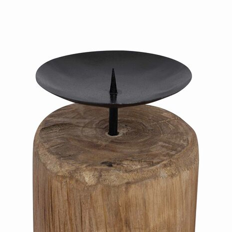 Kaarsenhouder 3 pcs Naturel Massief teakhout 8