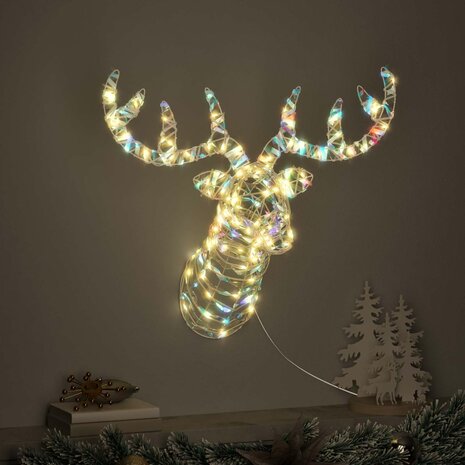 Rendier trek slede met 140 LED Warmwit 68 x 36.5 x 62.5 cm PET 3