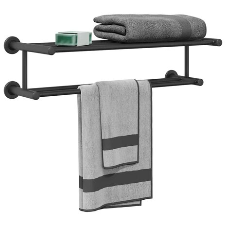 Handdoekenrek Zwart 61 x 23 x 17 cm Roestvrij staal 3