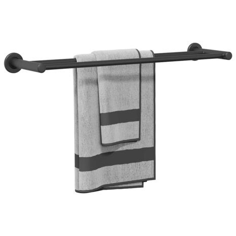 Handdoekenrek Zwart 61 x 14,5 x 5 cm Roestvrij staal 3