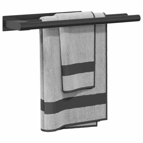 Handdoekenrek Zwart 40 x 9 x 4 cm Roestvrij staal 3