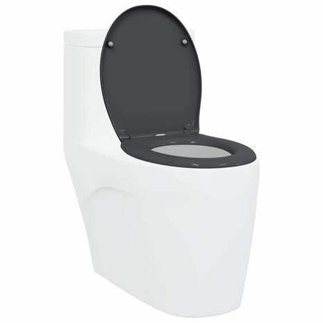 Toiletzitting Antraciet 47 x 37 x 4 cm Duroplast 3