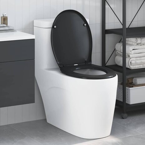 Toiletzitting Zwart 47 x 37 x 4 cm Duroplast 1