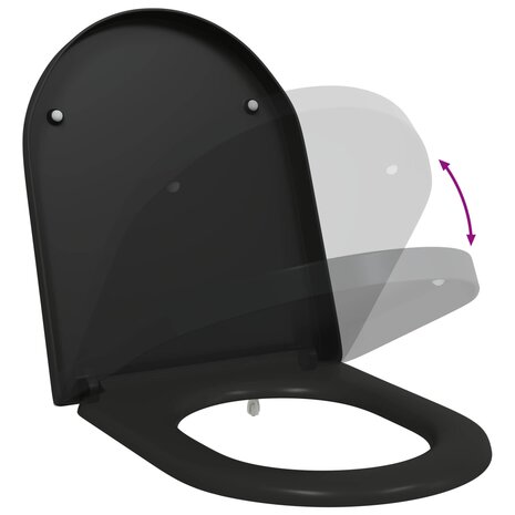 Toiletzitting Zwart 49 x 36 x 4 cm Duroplast 9