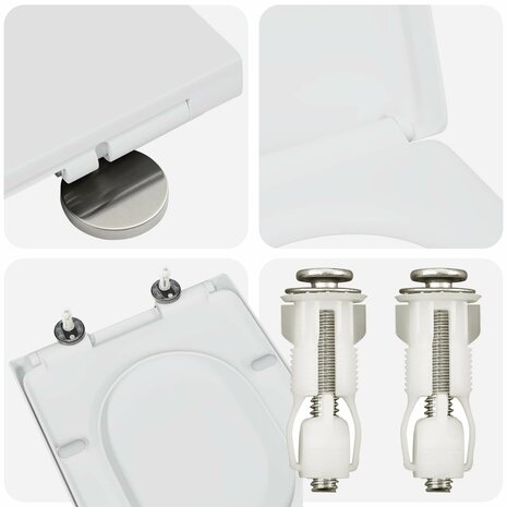 Toiletzitting Wit 49 x 36 x 4 cm Duroplast 7