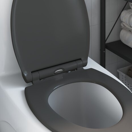 Toiletzitting Antraciet 47 x 37,5 x 3,8 cm Duroplast 4