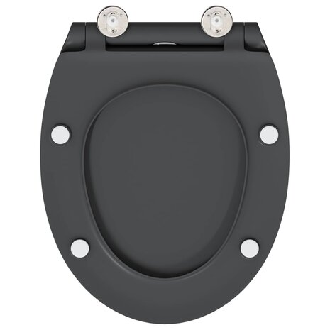 Toiletzitting Antraciet 47 x 37,5 x 3,8 cm Duroplast 8