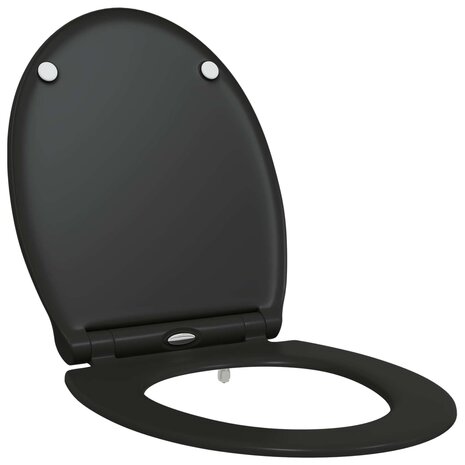 Toiletzitting Zwart 47 x 37,5 x 3,8 cm Duroplast 2