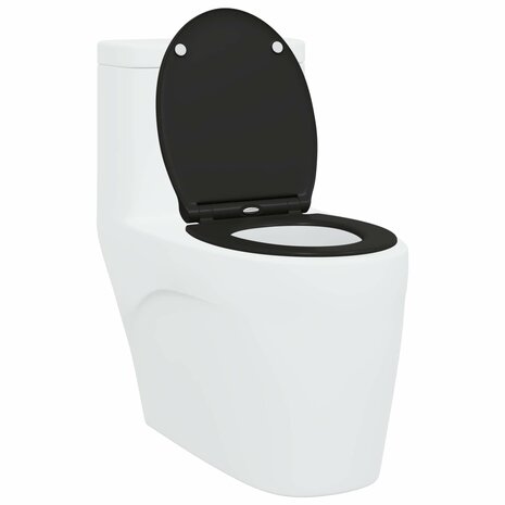 Toiletzitting Zwart 47 x 37,5 x 3,8 cm Duroplast 3