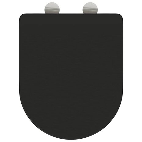 Toiletzitting Zwart 47 x 36 x 3,4 cm Duroplast 8