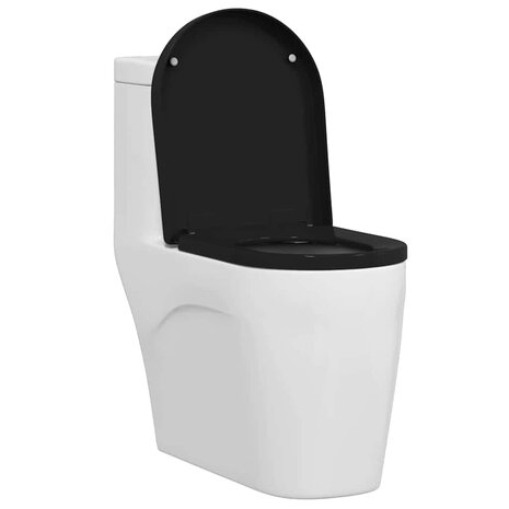 Toiletzitting Zwart 48 x 36,5 x 4,5 cm Polypropyleen 3