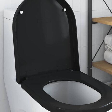 Toiletzitting Zwart 48 x 36,5 x 4,5 cm Polypropyleen 4