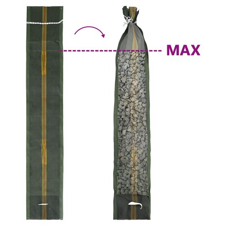 Zandzakken 10 pcs Donkergroen 100 x 25 cm HDPE 9
