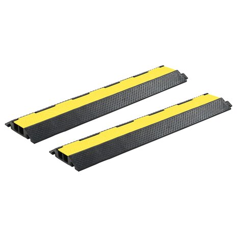 Kabelbeschermer drempels 2 st 2 tunnels 101,5 cm rubber 1