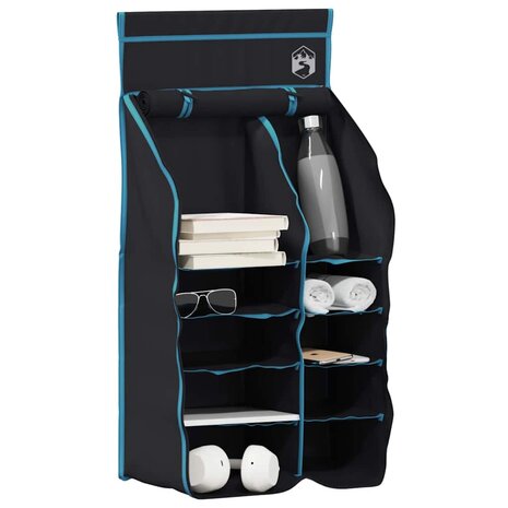 Hangende Tentorganizer 10 Vakken Zwart 40,5 x 25 x 80 cm 3