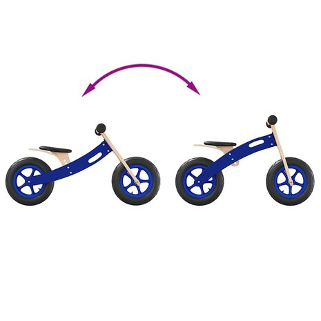 Loopfiets voor kinderen met luchtbanden blauw 9