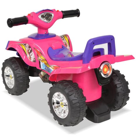 Loopquad met licht en geluid roze en paars 2