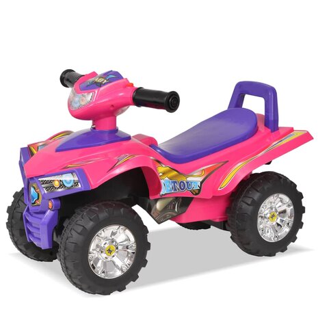 Loopquad met licht en geluid roze en paars 3