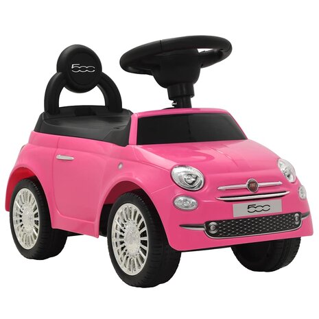 Loopauto Fiat 500 roze 1