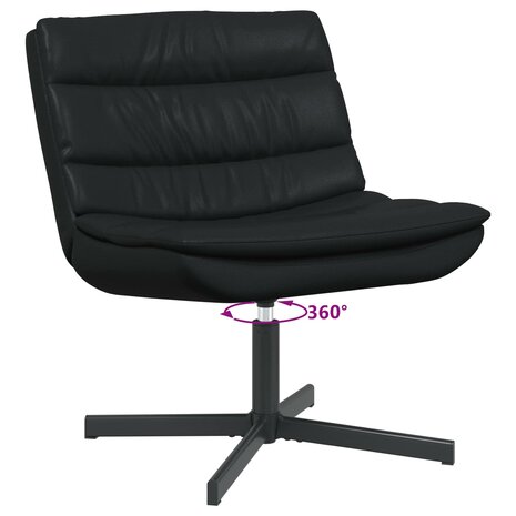 Draaistoel Zwart 63 x 75 x 76 cm Glanzend PU 5