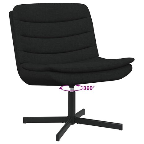 Draaistoel Zwart 63 x 75 x 76 cm Stof 9
