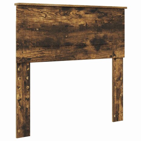 Opslag bed met lade Gerookt eiken 90 x 190 cm Bewerkt hout 7
