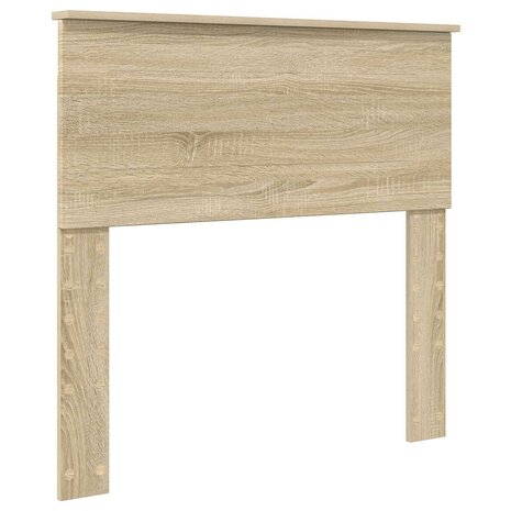 Opslag bed met hoofdeinde Sonoma Eiken 75 x 190 cm Bewerkt hout 7