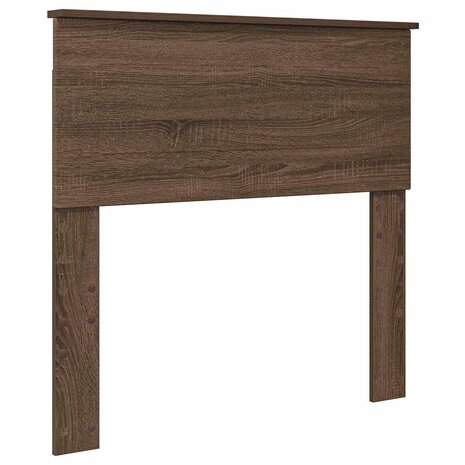 Opslag bed met hoofdeinde Bruin Eiken 75 x 190 cm Bewerkt hout 7